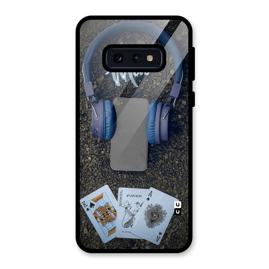 Music Power Cards Glass Back Case for Galaxy S10e
