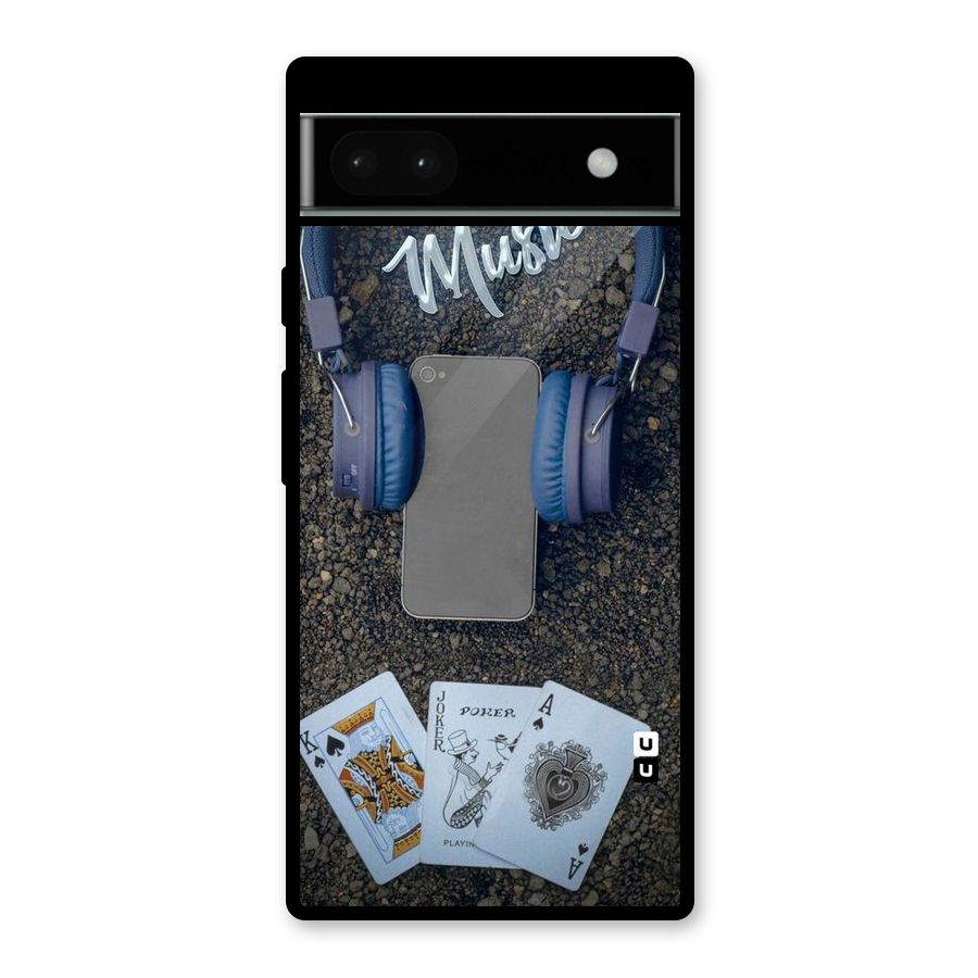 Music Power Cards Glass Back Case for Google Pixel 6a