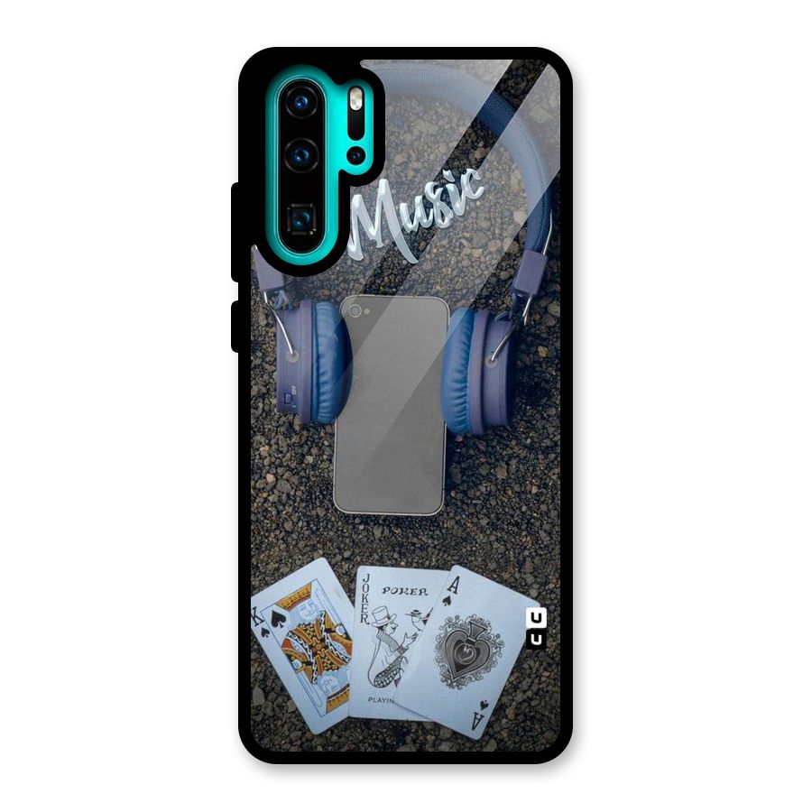 Music Power Cards Glass Back Case for Huawei P30 Pro