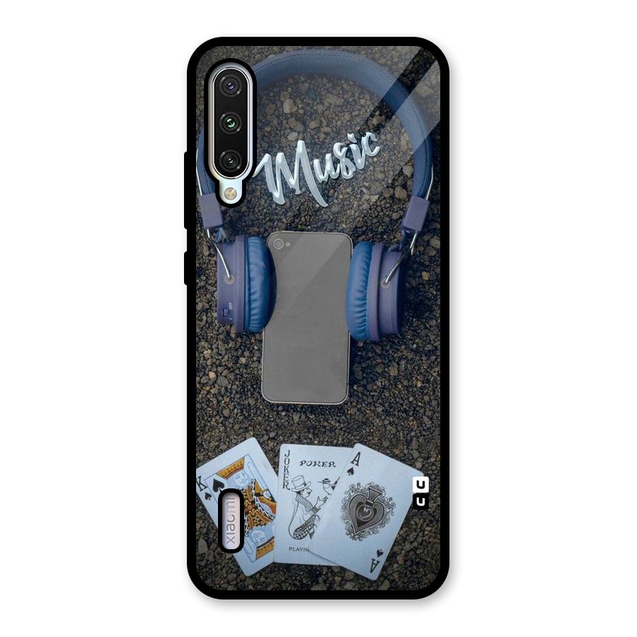 Music Power Cards Glass Back Case for Mi A3