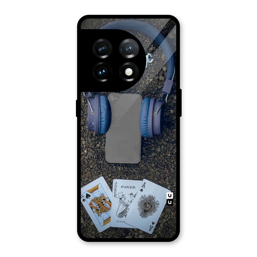 Music Power Cards Glass Back Case for OnePlus 11