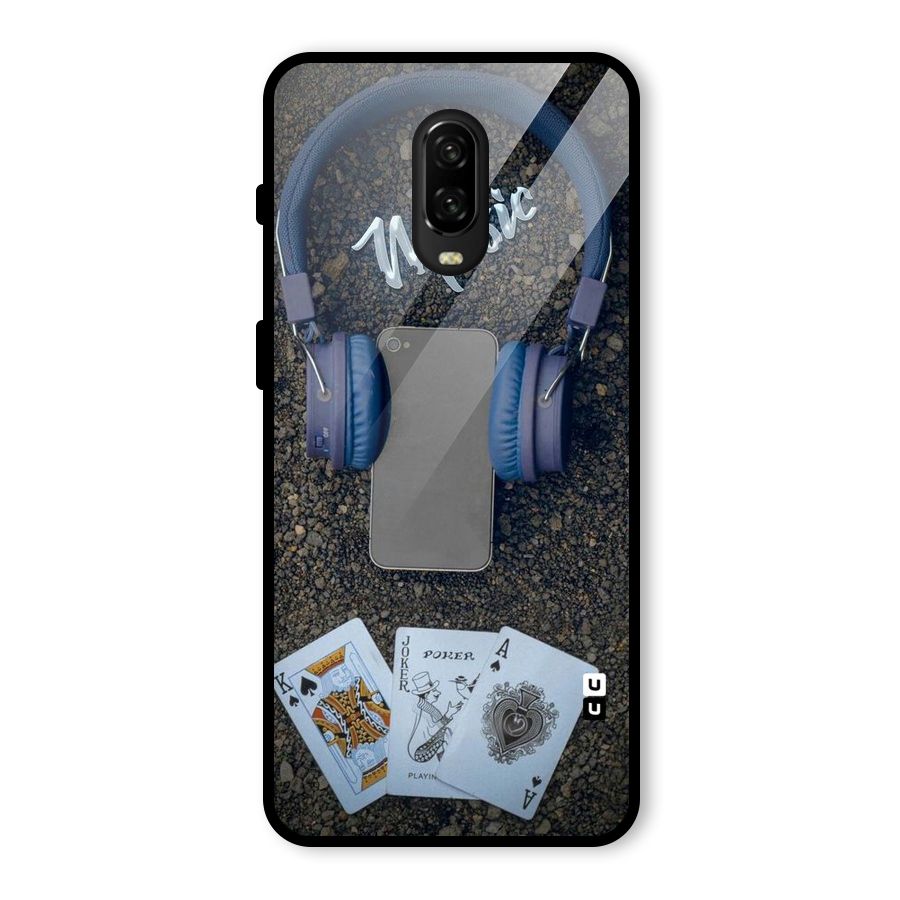 Music Power Cards Glass Back Case for OnePlus 6T