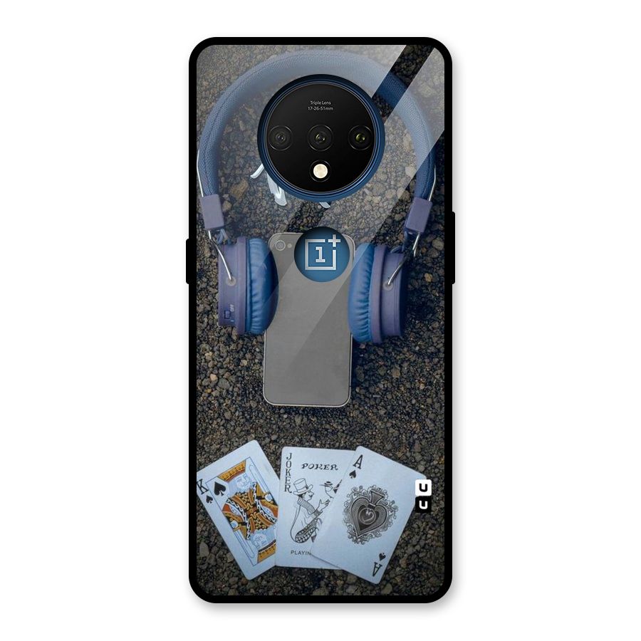 Music Power Cards Glass Back Case for OnePlus 7T
