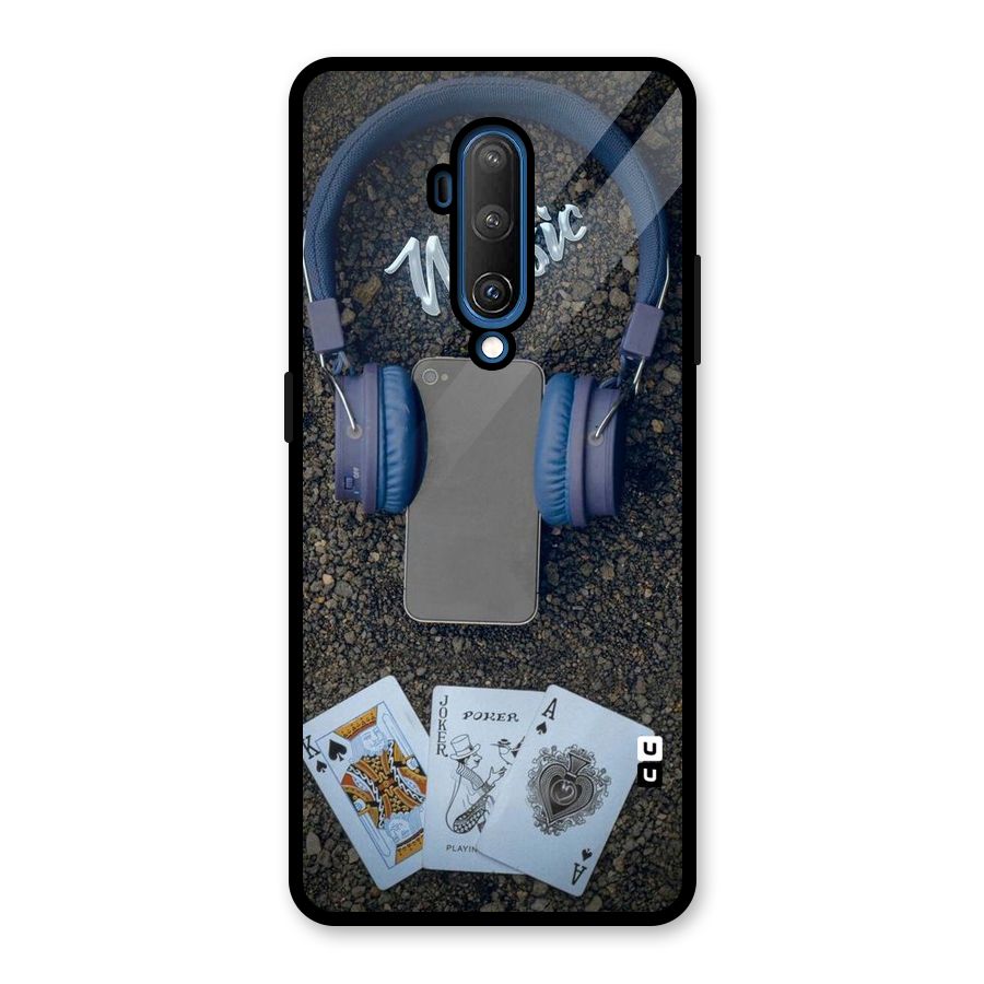 Music Power Cards Glass Back Case for OnePlus 7T Pro