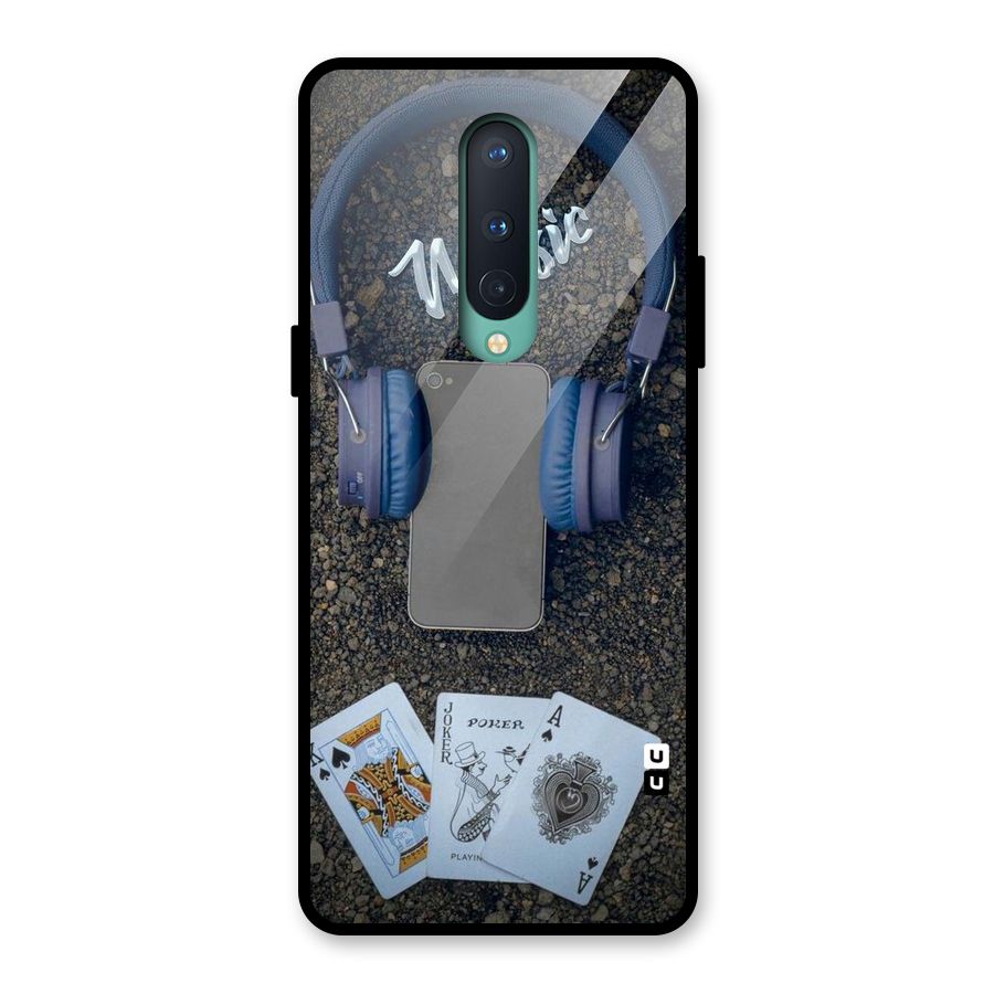 Music Power Cards Glass Back Case for OnePlus 8