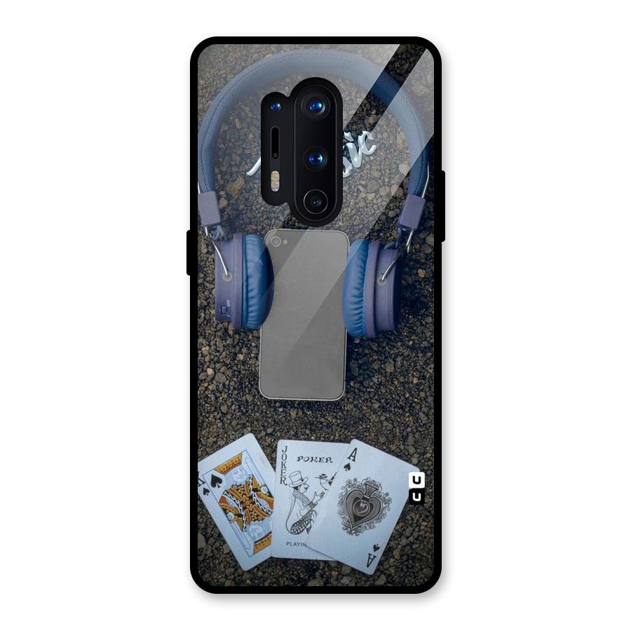 Music Power Cards Glass Back Case for OnePlus 8 Pro