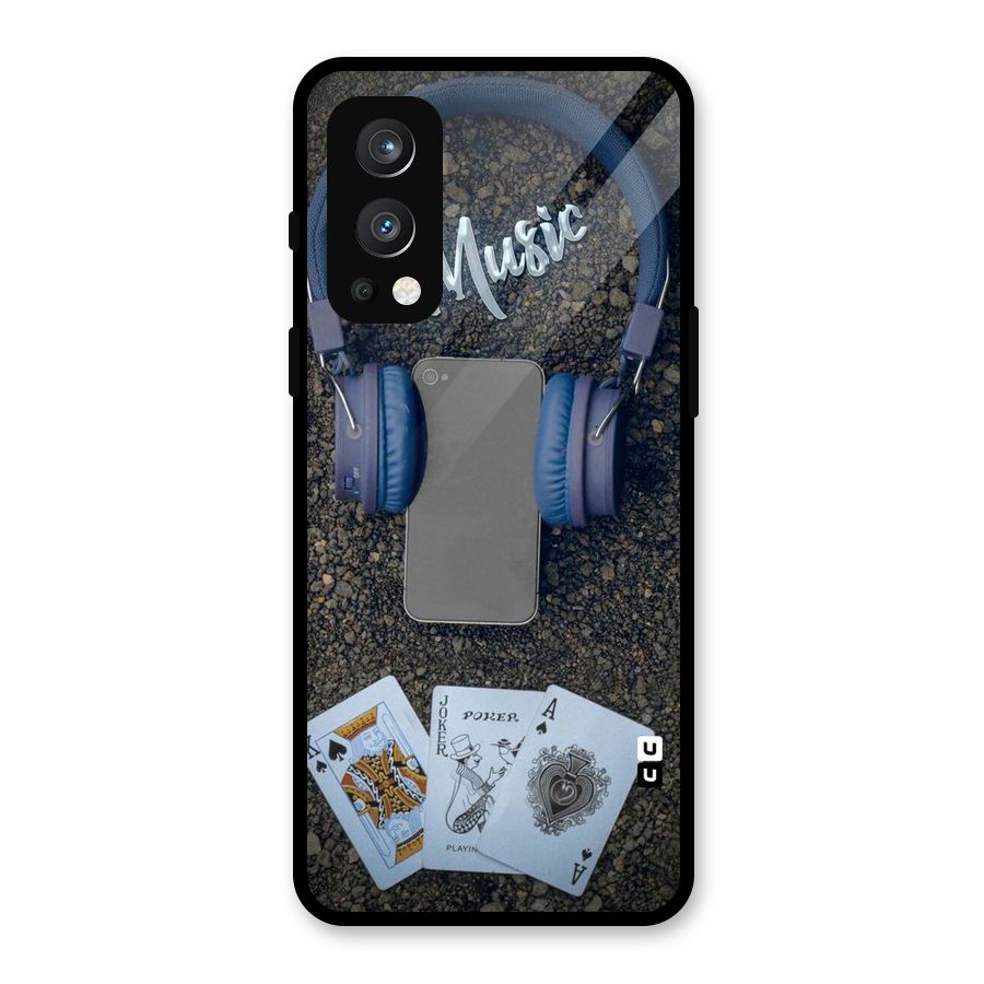 Music Power Cards Glass Back Case for OnePlus Nord 2 5G