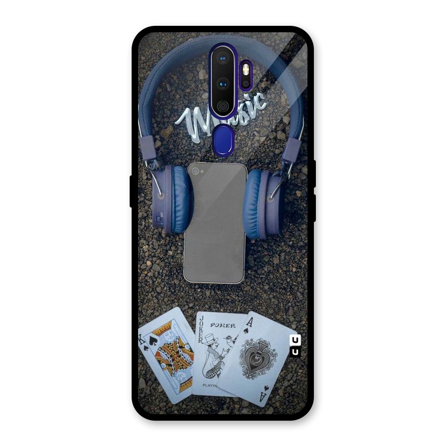 Music Power Cards Glass Back Case for Oppo A9 (2020)