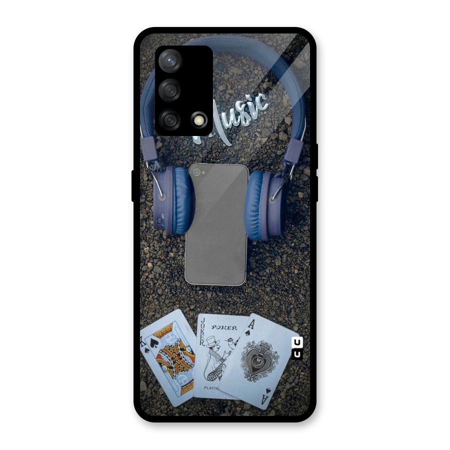 Music Power Cards Glass Back Case for Oppo F19
