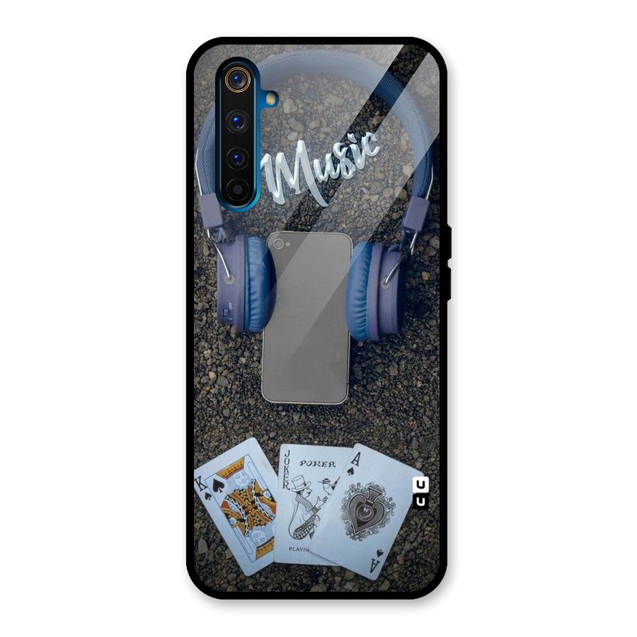 Music Power Cards Glass Back Case for Realme 6 Pro