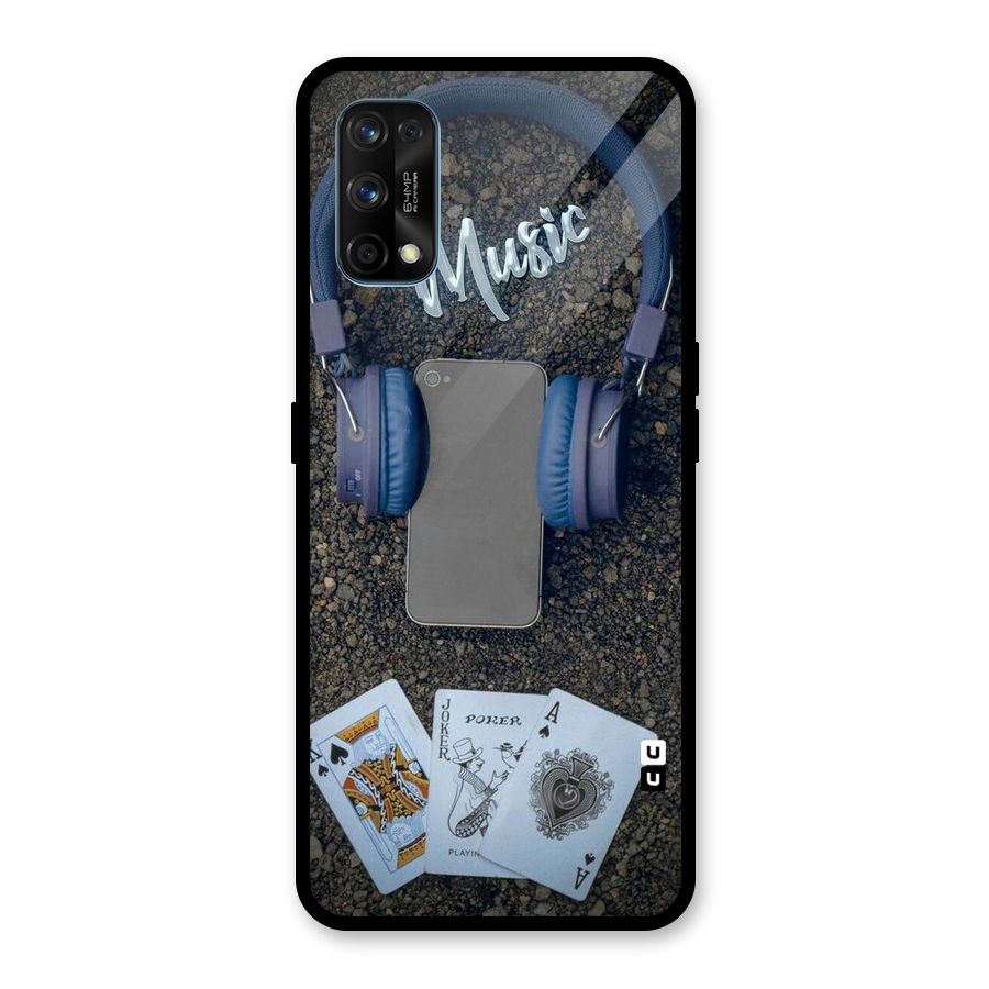 Music Power Cards Glass Back Case for Realme 7 Pro