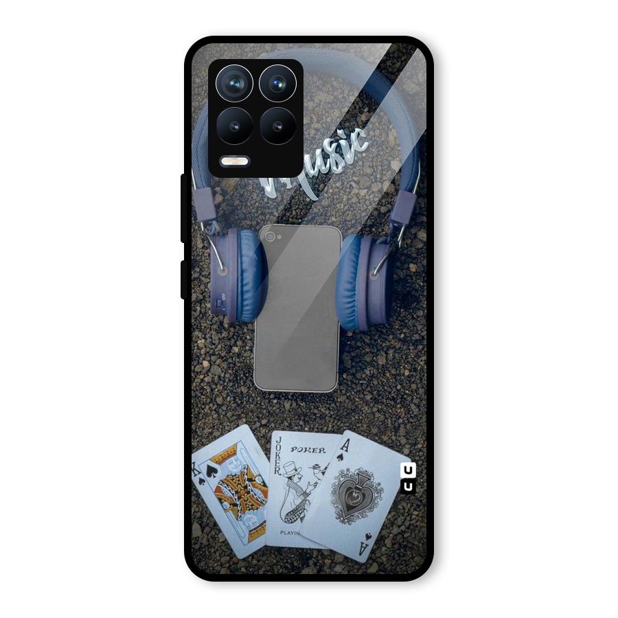 Music Power Cards Glass Back Case for Realme 8 Pro