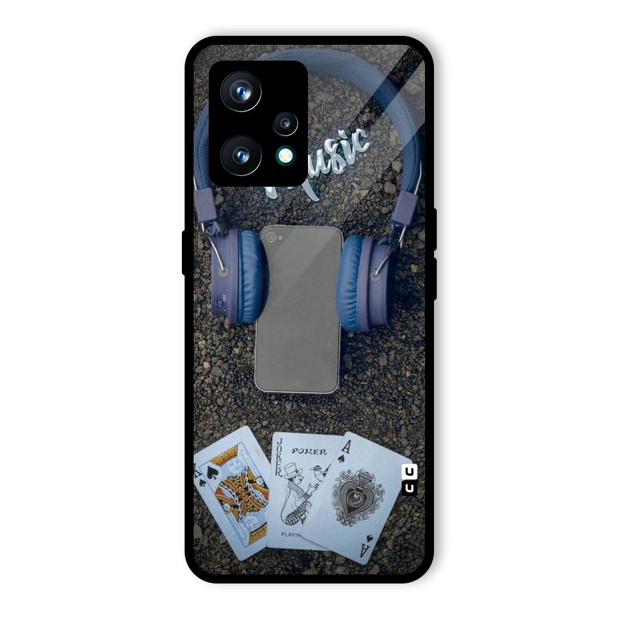 Music Power Cards Glass Back Case for Realme 9 Pro Plus 5G