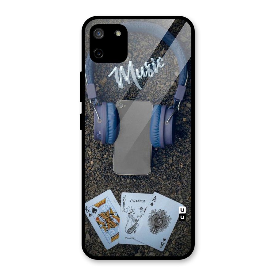 Music Power Cards Glass Back Case for Realme C11