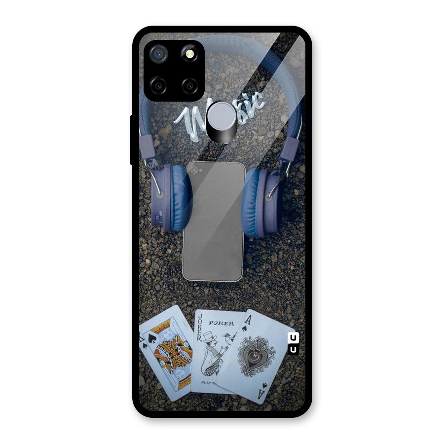 Music Power Cards Glass Back Case for Realme C12