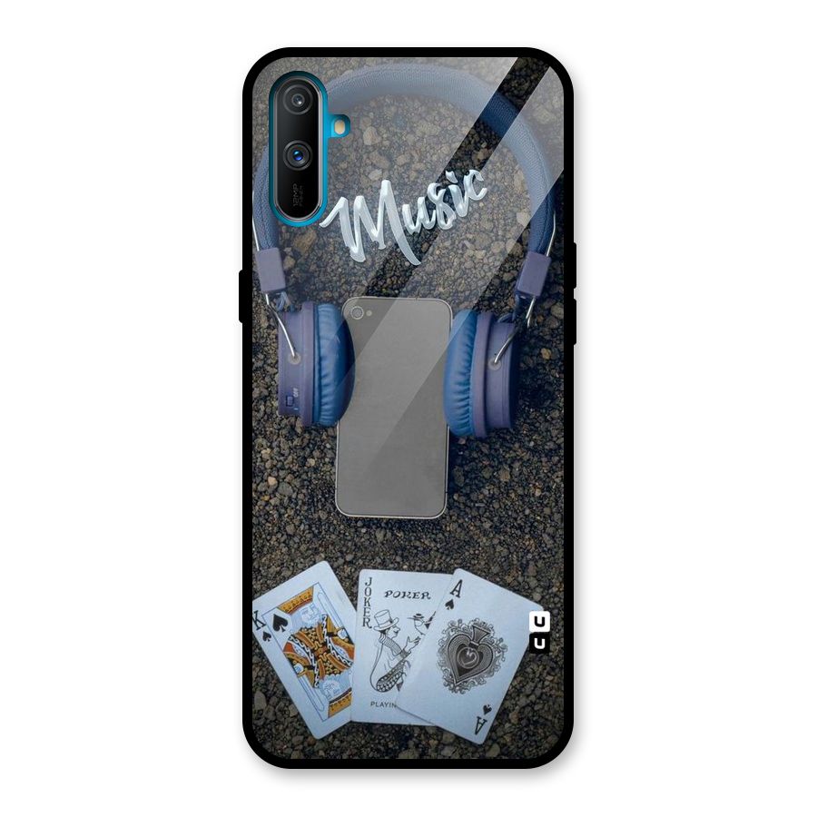 Music Power Cards Glass Back Case for Realme C3