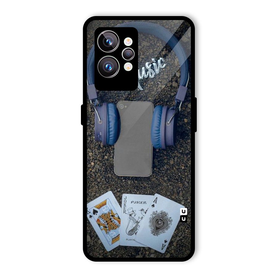 Music Power Cards Glass Back Case for Realme GT2 Pro