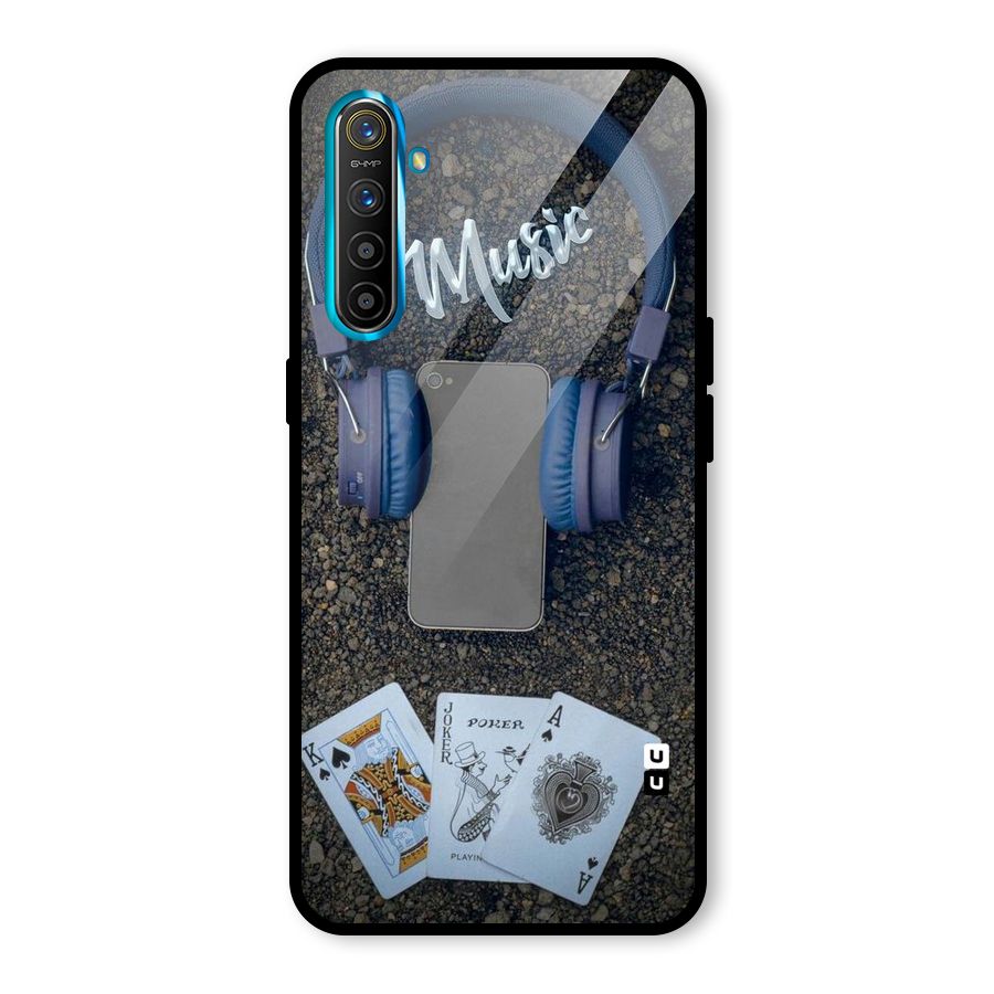 Music Power Cards Glass Back Case for Realme X2