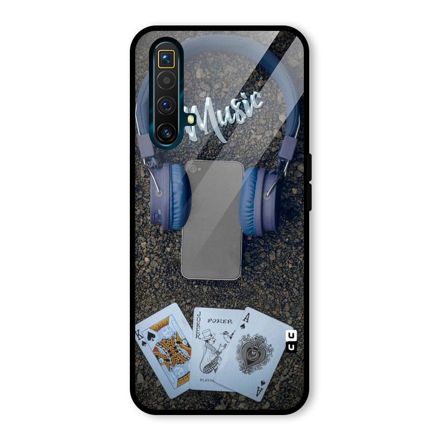 Music Power Cards Glass Back Case for Realme X3 SuperZoom