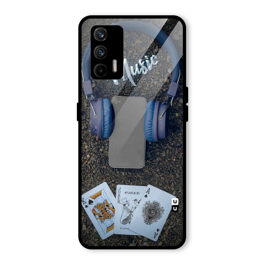 Music Power Cards Glass Back Case for Realme X7 Max