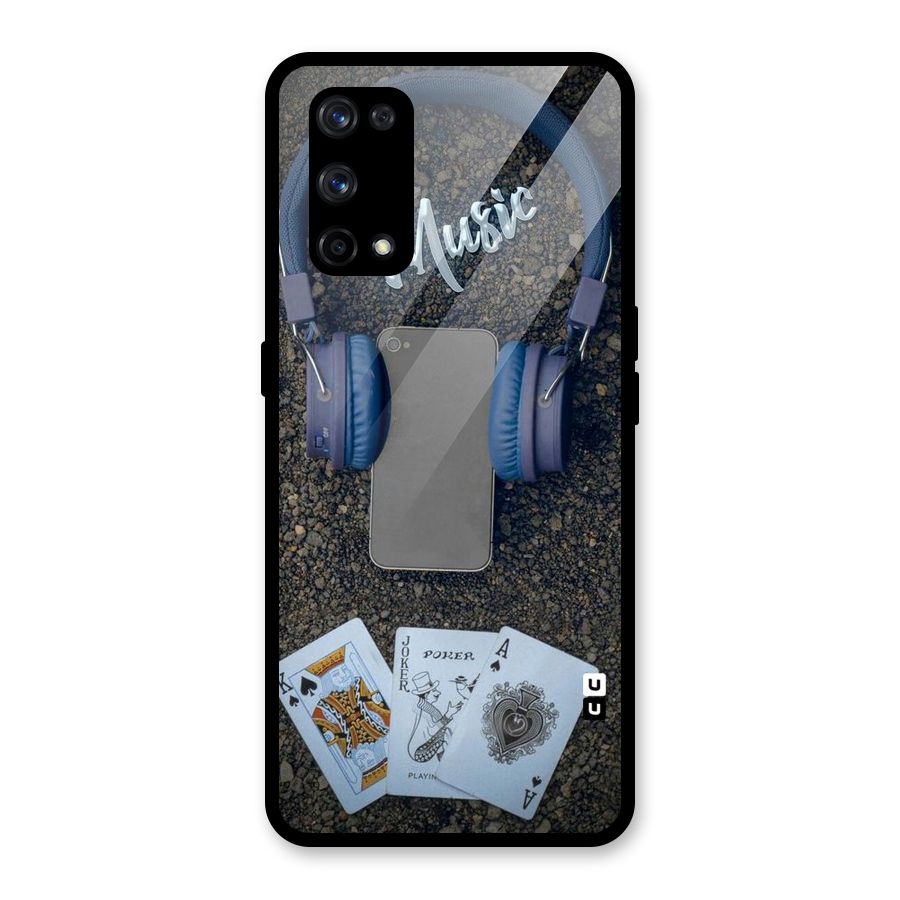 Music Power Cards Glass Back Case for Realme X7 Pro