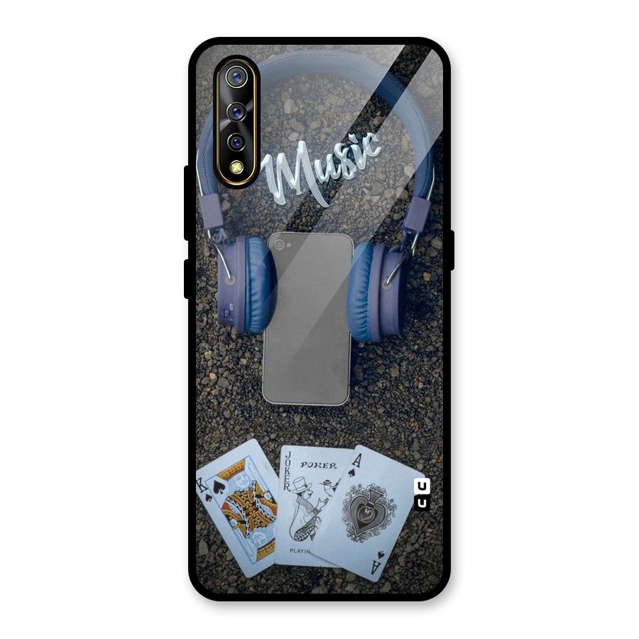 Music Power Cards Glass Back Case for Vivo S1