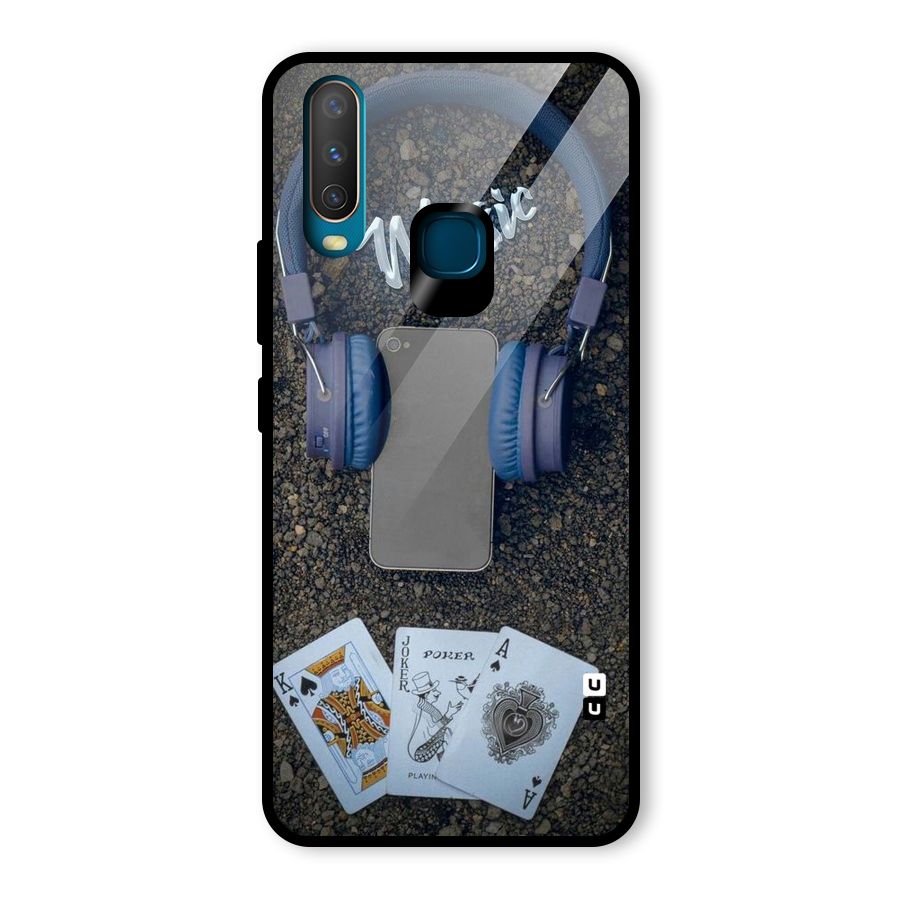 Music Power Cards Glass Back Case for Vivo U10