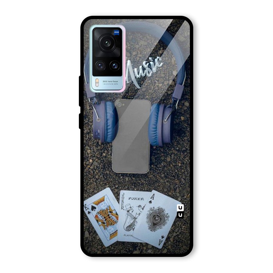 Music Power Cards Glass Back Case for Vivo X60