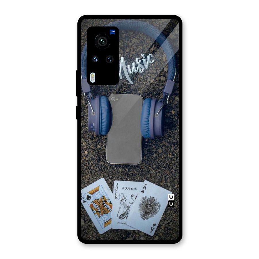 Music Power Cards Glass Back Case for Vivo X60 Pro