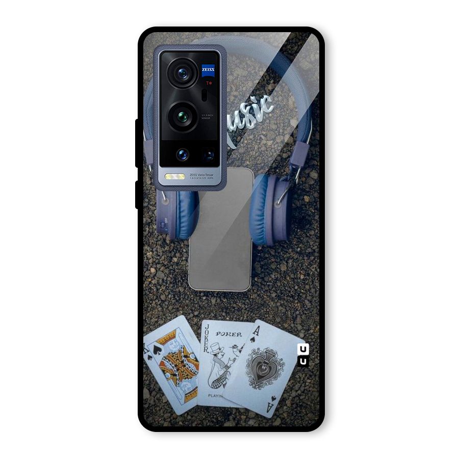 Music Power Cards Glass Back Case for Vivo X60 Pro Plus