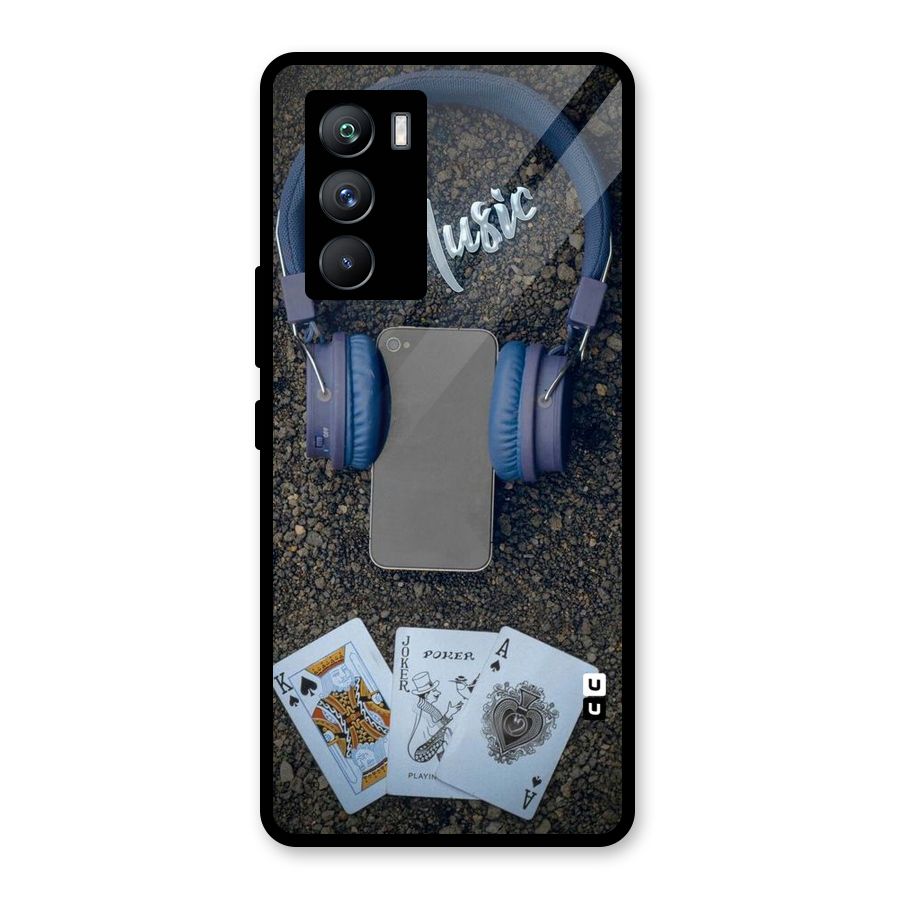 Music Power Cards Glass Back Case for Vivo iQOO 9 SE