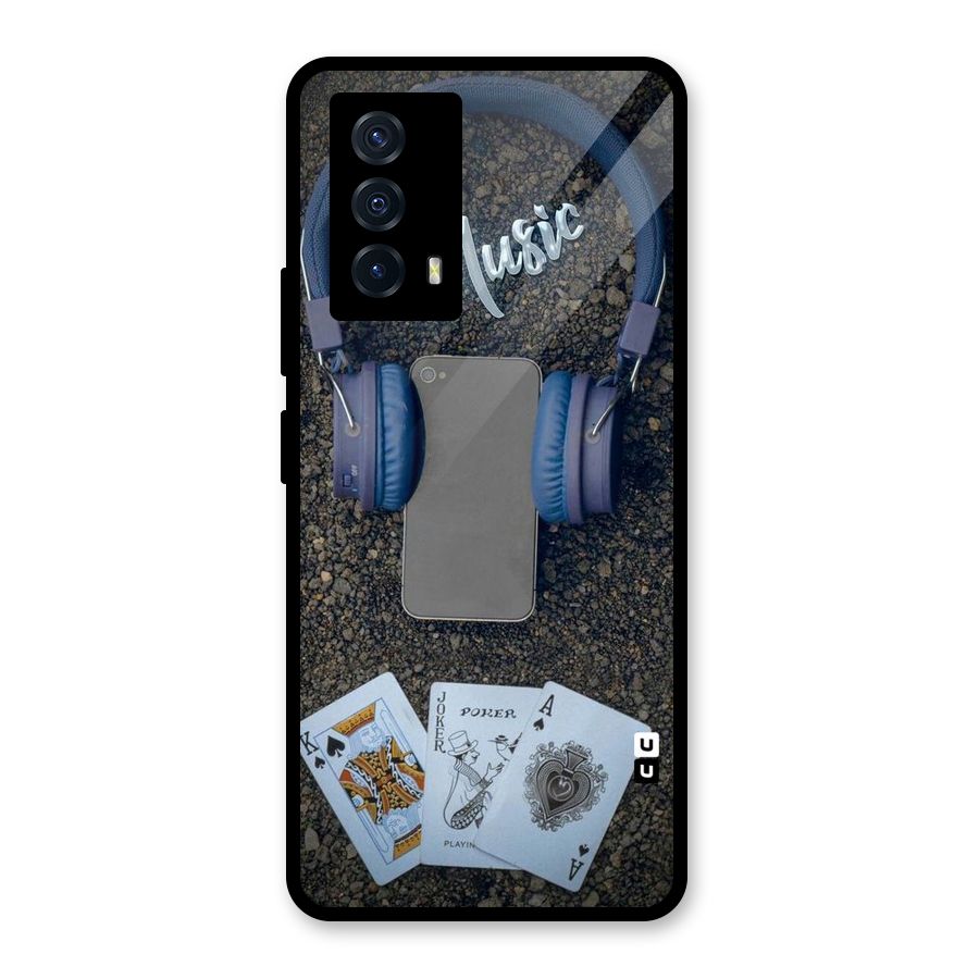 Music Power Cards Glass Back Case for Vivo iQOO Z5