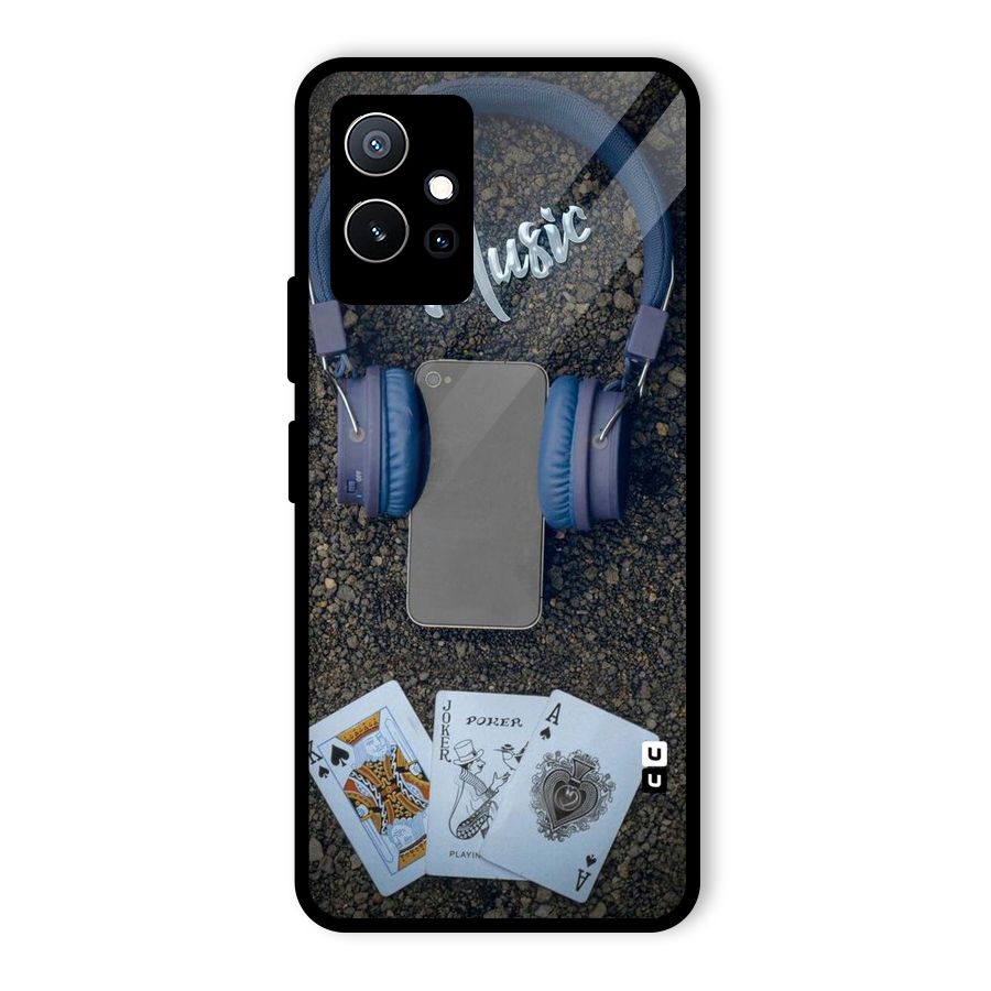 Music Power Cards Glass Back Case for Vivo iQOO Z6