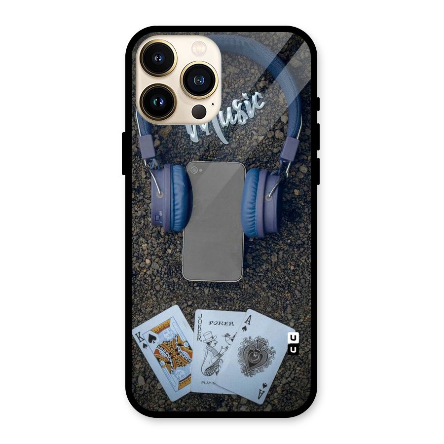Music Power Cards Glass Back Case for iPhone 13 Pro Max