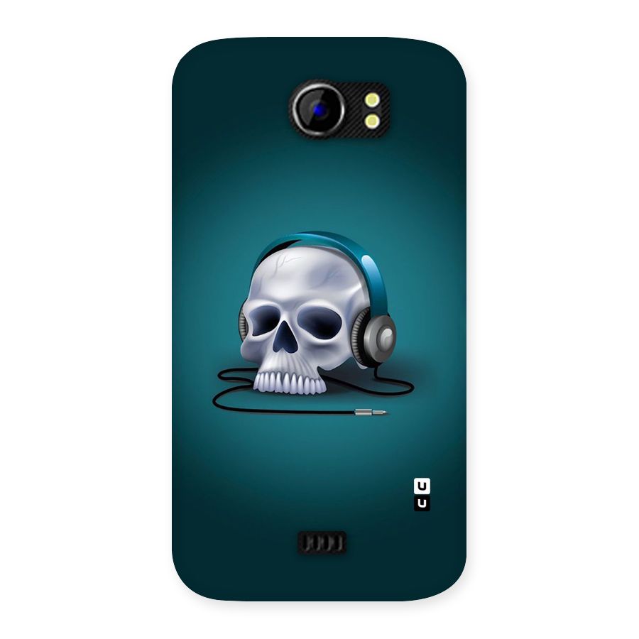 Music Skull Back Case for Micromax Canvas 2 A110
