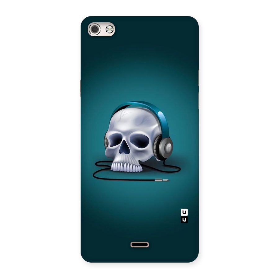 Music Skull Back Case for Micromax Canvas Silver 5