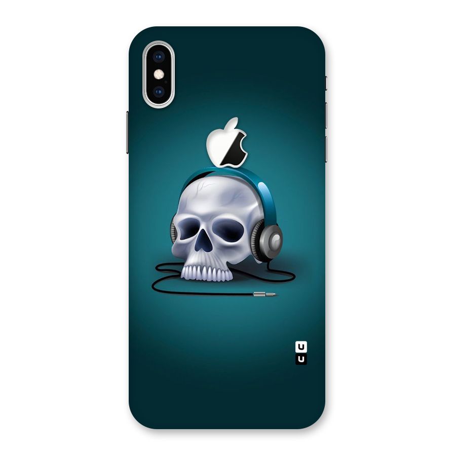 Music Skull Back Case for iPhone XS Max Apple Cut