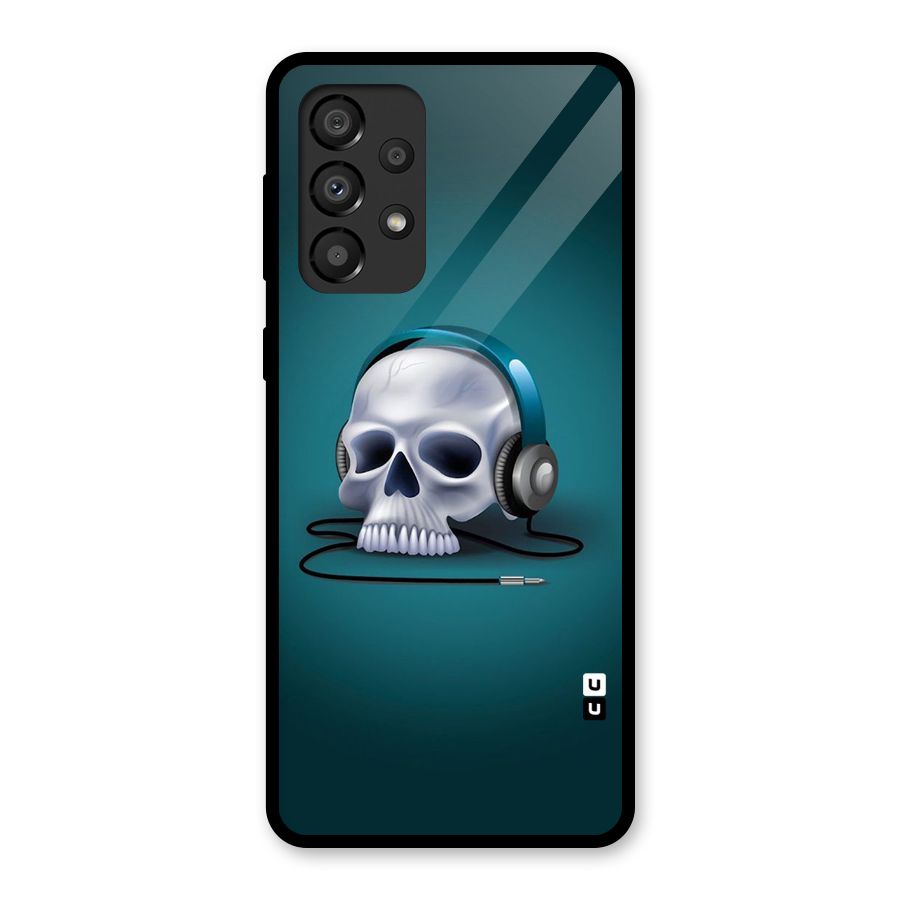 Music Skull Glass Back Case for Galaxy A33 5G