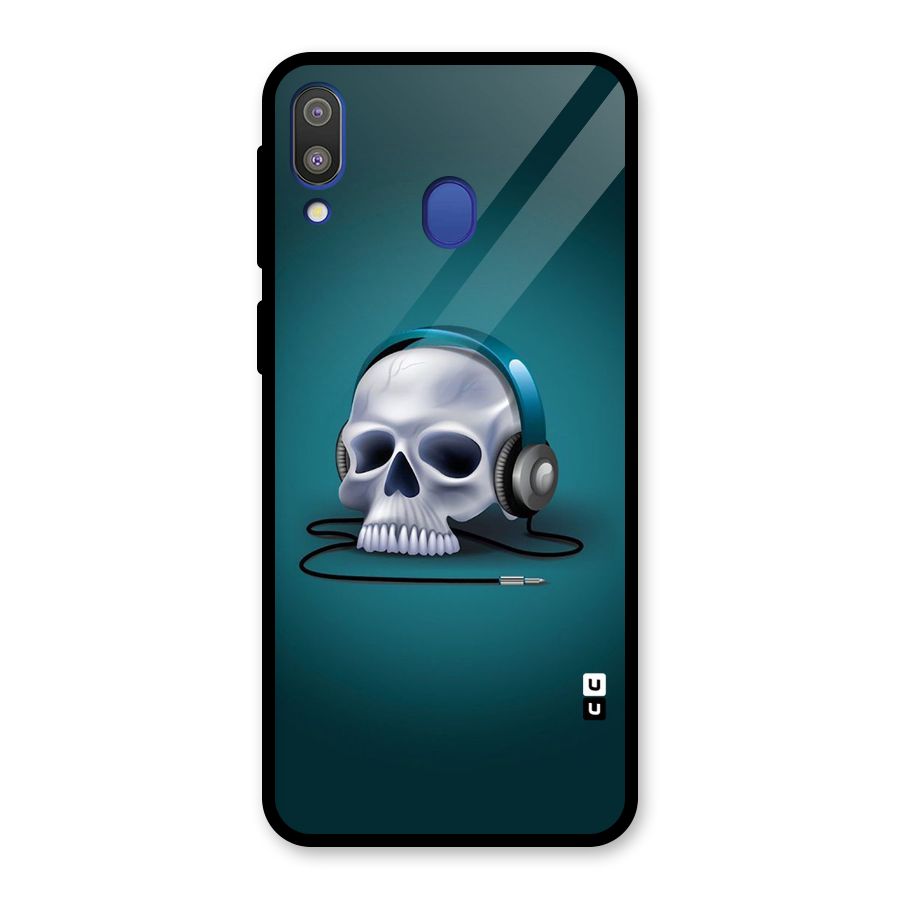 Music Skull Glass Back Case for Galaxy M20