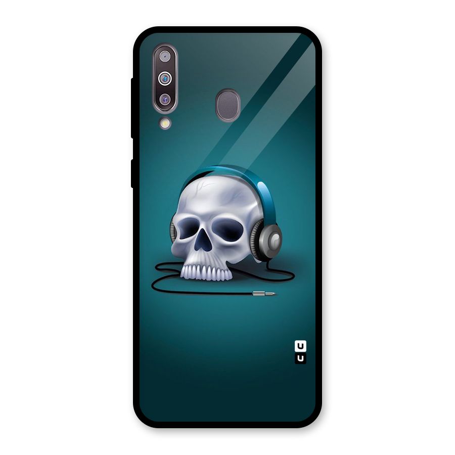Music Skull Glass Back Case for Galaxy M30