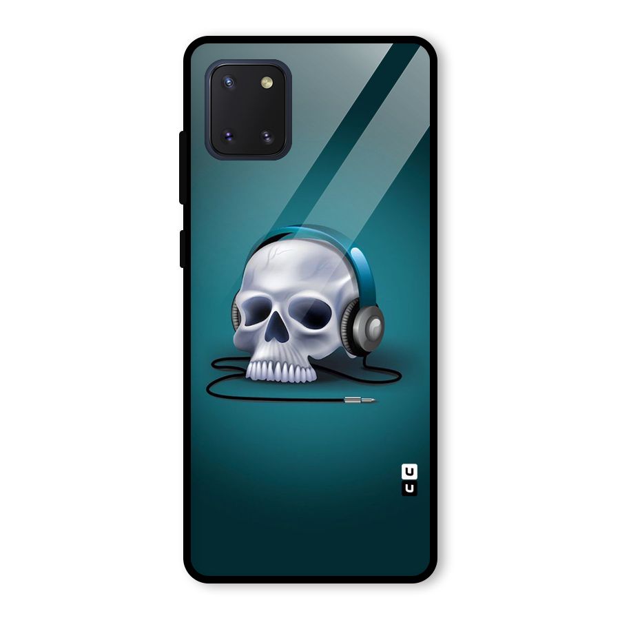 Music Skull Glass Back Case for Galaxy Note 10 Lite