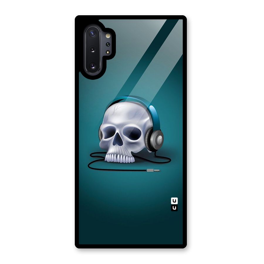 Music Skull Glass Back Case for Galaxy Note 10 Plus