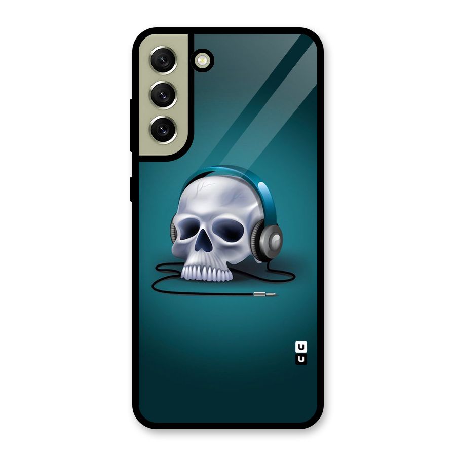 Music Skull Glass Back Case for Galaxy S21 FE 5G