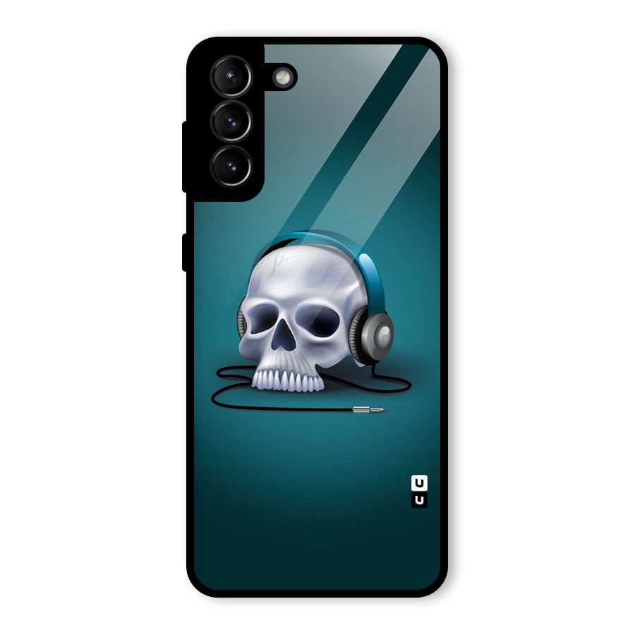 Music Skull Glass Back Case for Galaxy S21 Plus
