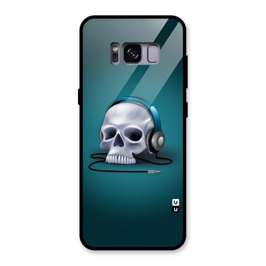 Music Skull Glass Back Case for Galaxy S8
