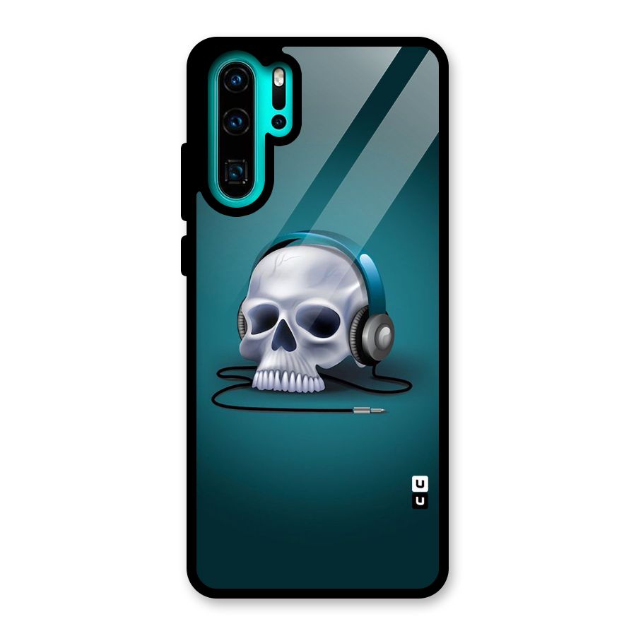 Music Skull Glass Back Case for Huawei P30 Pro