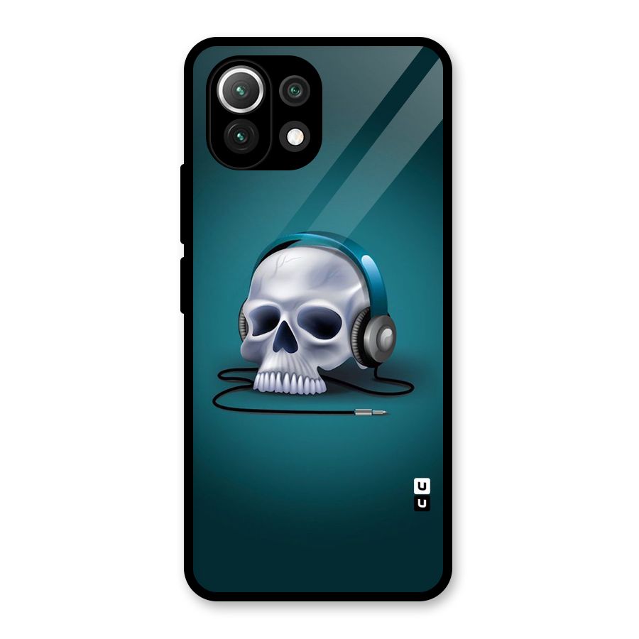 Music Skull Glass Back Case for Mi 11 Lite NE 5G