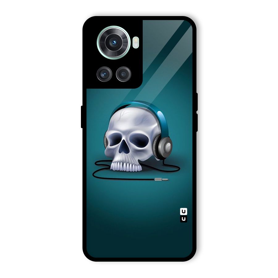 Music Skull Glass Back Case for OnePlus 10R