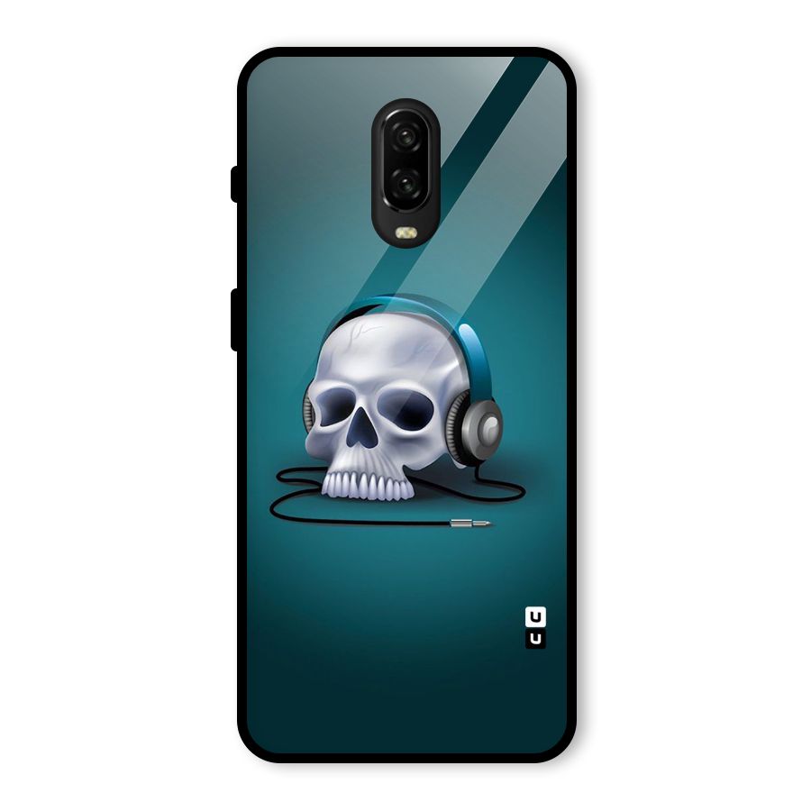Music Skull Glass Back Case for OnePlus 6T