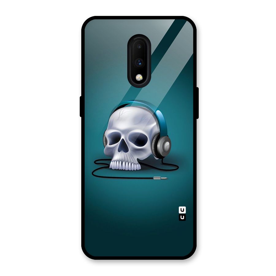 Music Skull Glass Back Case for OnePlus 7